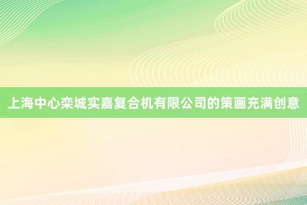 上海中心栾城实嘉复合机有限公司的策画充满创意